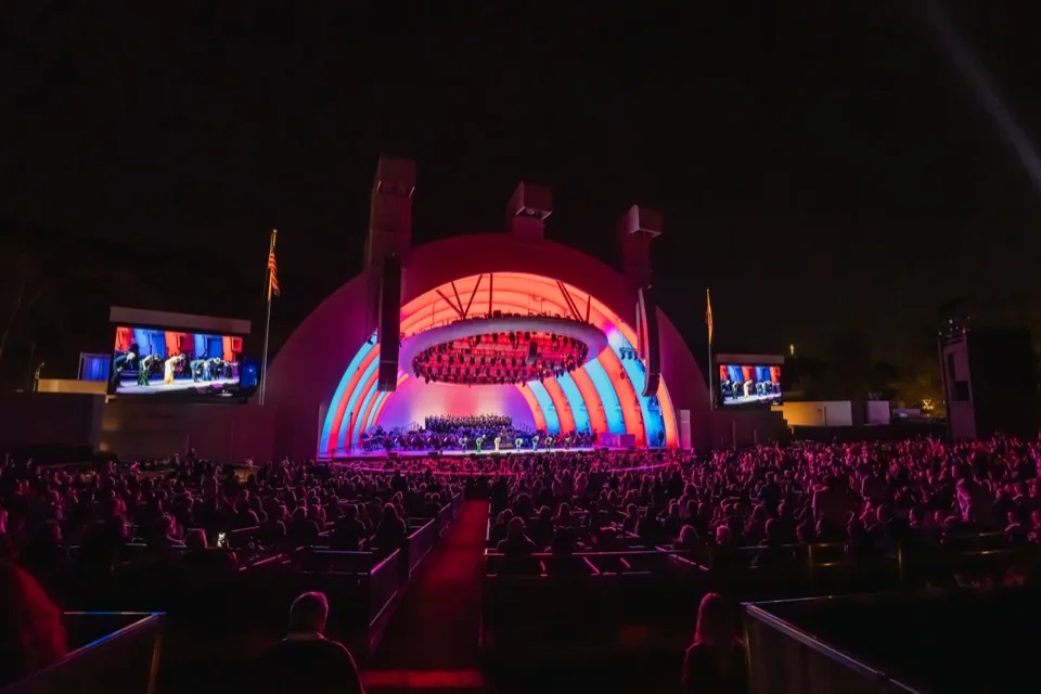 Company of Do You Hear The People Sing? at the Hollywood Bowl in 2024